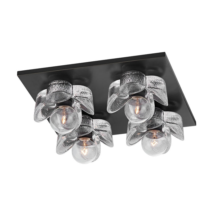 Mitzi H410504-OB Four Light Flush Mount, Old Bronze