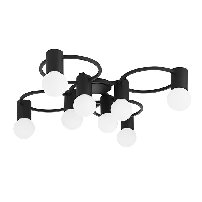 Mitzi H413608-TBK Eight Light Semi Flush Mount, Textured Black