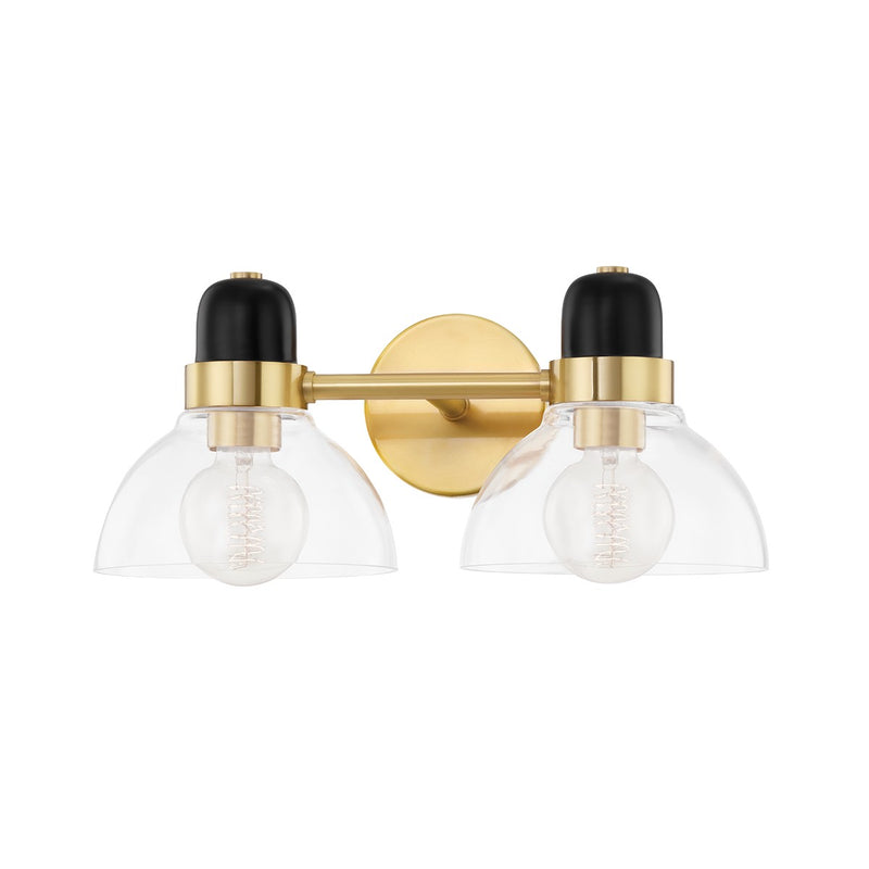Mitzi H482302-AGB Two Light Bath and Vanity, Aged Brass