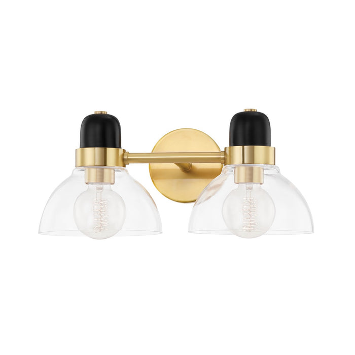 Mitzi H482302-AGB Two Light Bath and Vanity, Aged Brass