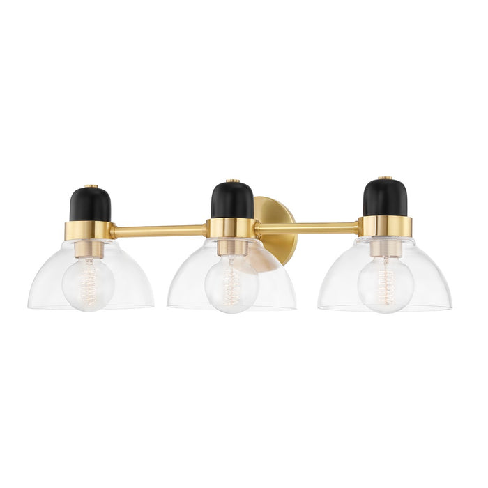 Mitzi H482303-AGB Three Light Bath and Vanity, Aged Brass