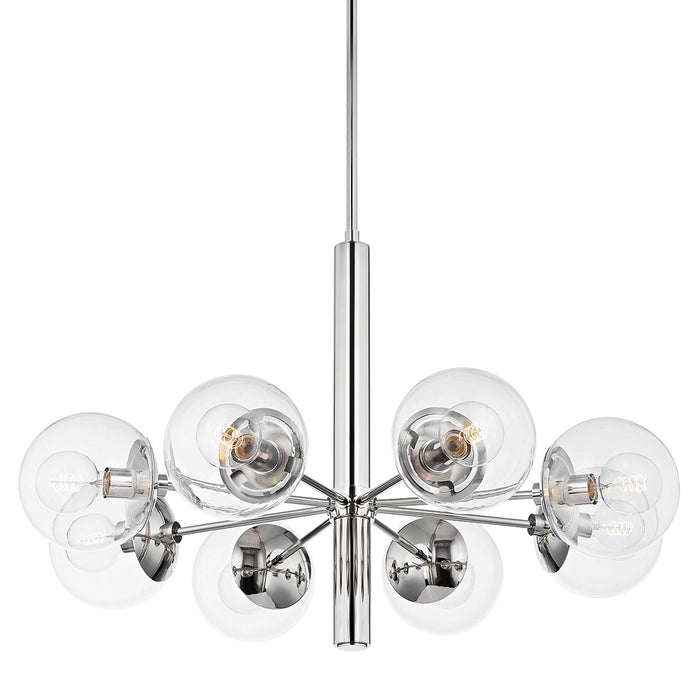 Mitzi H503808-PN Eight Light Chandelier, Polished Nickel
