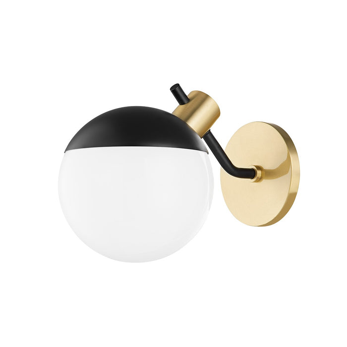 Mitzi H573101-AGB/SBK LED Wall Sconce, Aged Brass/Soft Black