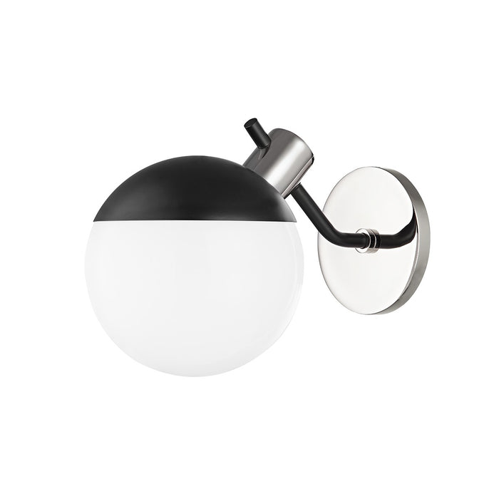 Mitzi H573101-PN/SBK LED Wall Sconce, Polished Nickel/Soft Black