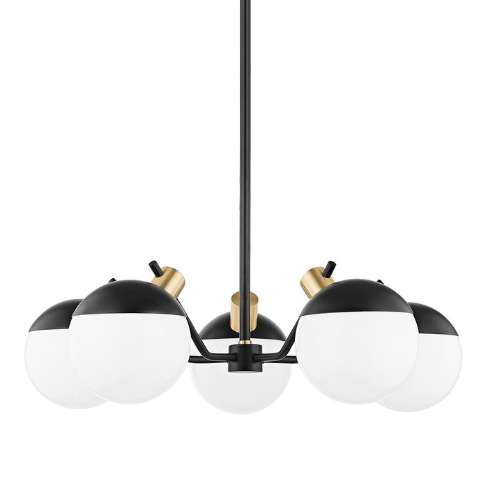 Mitzi H573805-AGB/SBK LED Chandelier, Aged Brass/Soft Black
