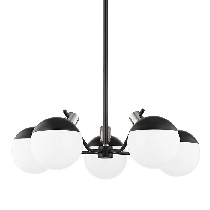 Mitzi H573805-PN/SBK LED Chandelier, Polished Nickel/Soft Black