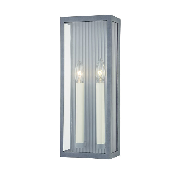 Troy Lighting B1032-WZN Two Light Outdoor Wall Sconce, Weathered Zinc