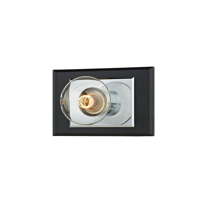 Troy Lighting B3541-PC/SBK One Light Bath Bracket, Polished Chrome/Soft Black