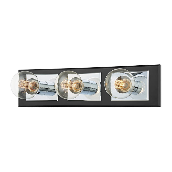 Troy Lighting B3543-PC/SBK Three Light Bath Bracket, Polished Chrome/Soft Black