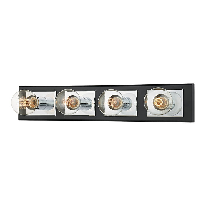 Troy Lighting B3544-PC/SBK Four Light Bath Bracket, Polished Chrome/Soft Black