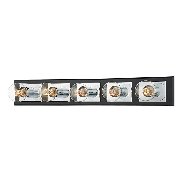 Troy Lighting B3545-PC/SBK Five Light Bath Bracket, Polished Chrome/Soft Black
