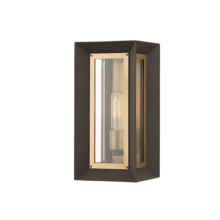 Troy Lighting B4051-TBZ/PBR One Light Outdoor Wall Sconce, Textured Bronze/Patina Brass