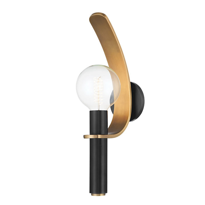 Troy Lighting B6091-PBR/SBK One Light Wall Sconce, Patina Brass/Soft Black