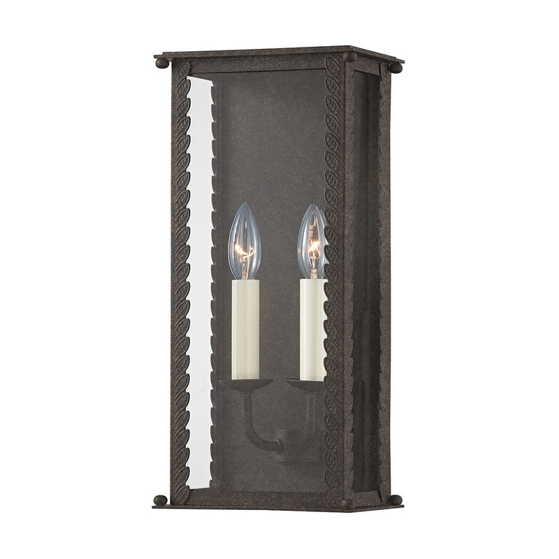 Troy Lighting B6712-FRN Two Light Outdoor Wall Sconce, French Iron