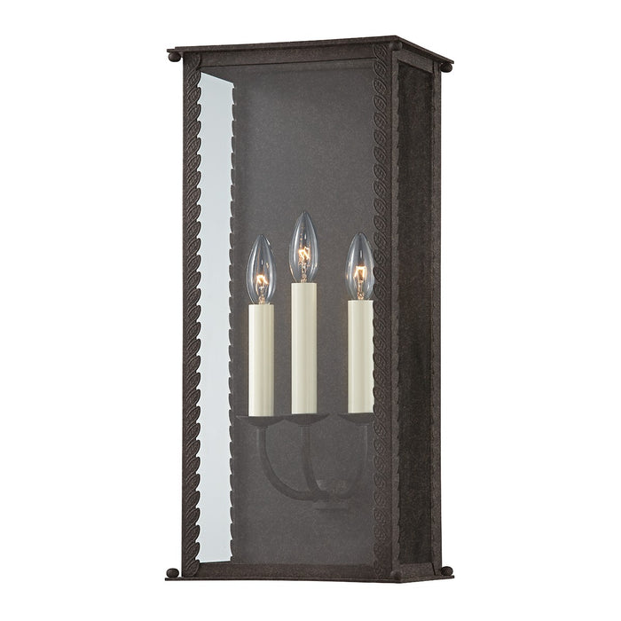 Troy Lighting B6713-FRN Three Light Outdoor Wall Sconce, French Iron