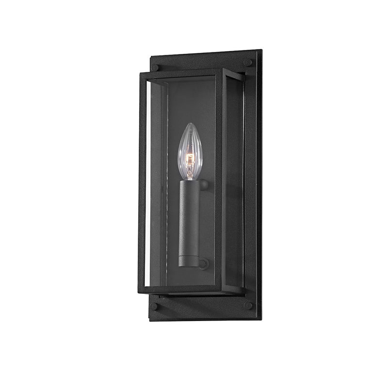 Troy Lighting B9101-TBK One Light Outdoor Wall Sconce, Textured Black
