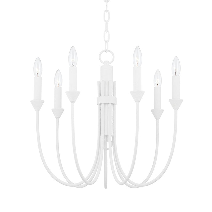 Troy Lighting F1007-GSW Seven Light Chandelier, Gesso White
