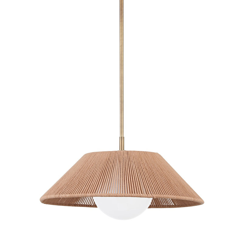 Troy Lighting F3321-PBR One Light Pendant, Patina Brass