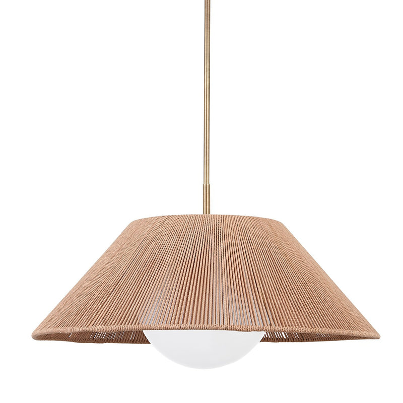 Troy Lighting F3329-PBR One Light Pendant, Patina Brass