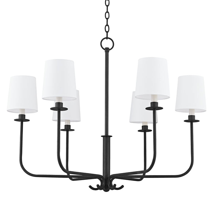 Troy Lighting F7736-FOR Six Light Chandelier, Forged Iron