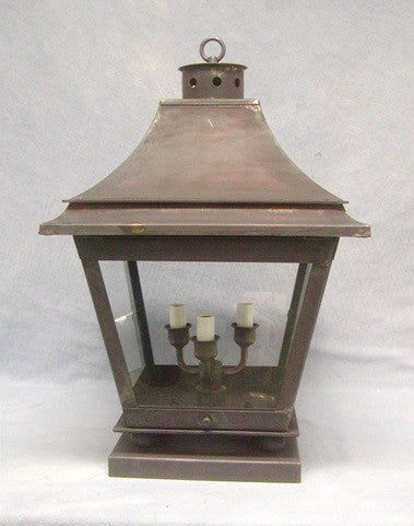 Genie House 8832PIERDBC Three Light Pier Mount, Dark Brass