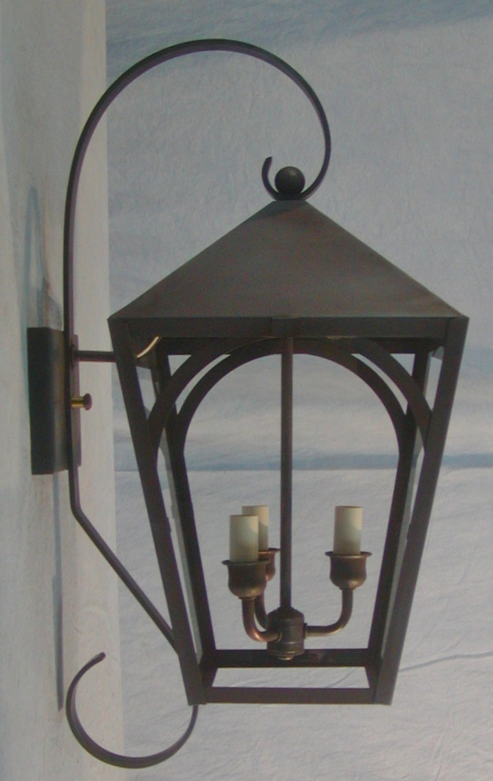 Genie House AR30611DCC Three Light Wall Mount, Dark Copper