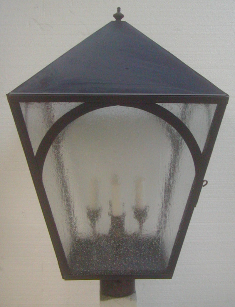 Genie House AR30632DCS Four Light Post Mount, Dark Copper