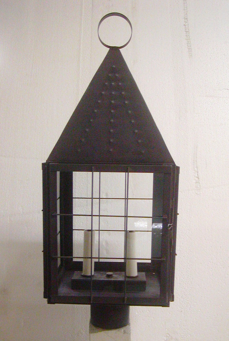 Genie House CW57922DCC Two Light Post Mount, Dark Copper