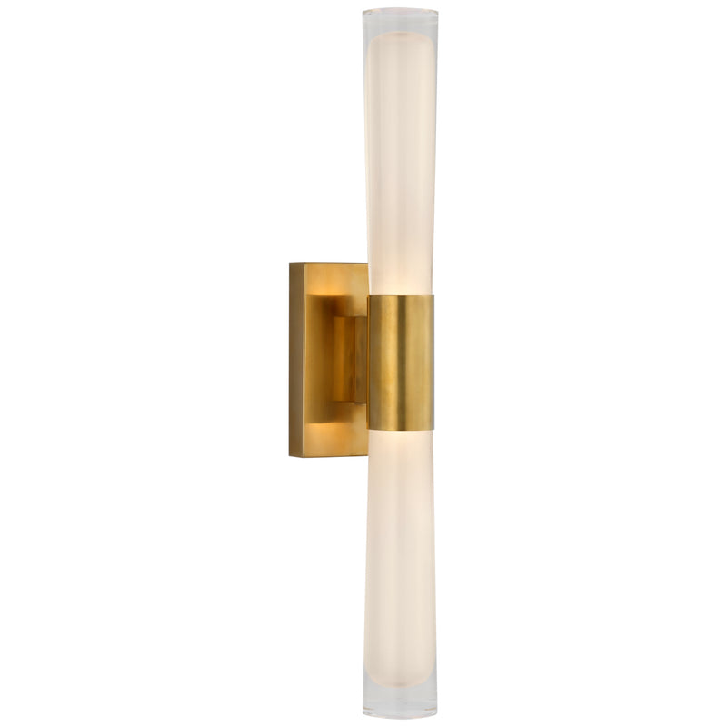 Visual Comfort Signature ARN 2473HAB-CG LED Wall Sconce, Hand-Rubbed Antique Brass