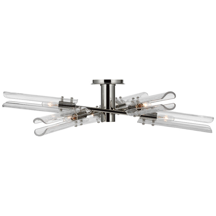 Visual Comfort Signature ARN 4480PN-CG LED Flush Mount, Polished Nickel