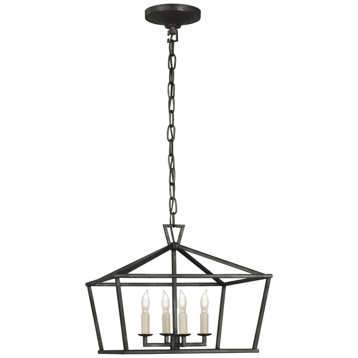 Visual Comfort Signature CHC 4190AI Four Light Semi-Flush Mount, Aged Iron