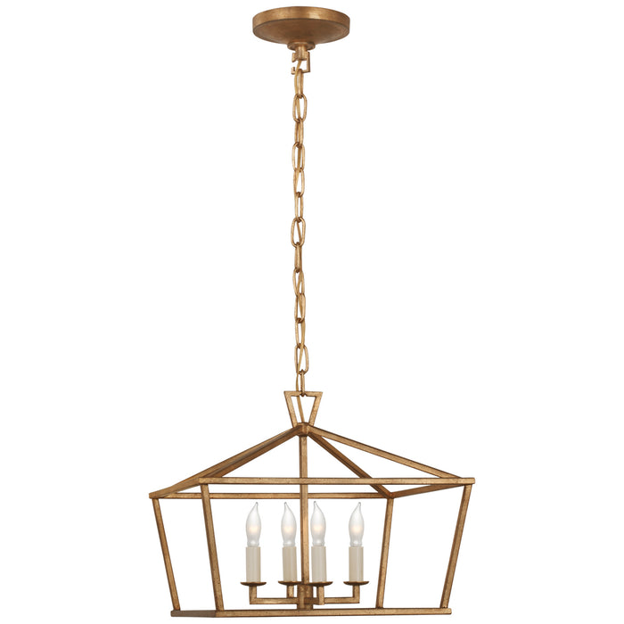 Visual Comfort Signature CHC 4190GI Four Light Semi-Flush Mount, Gilded Iron