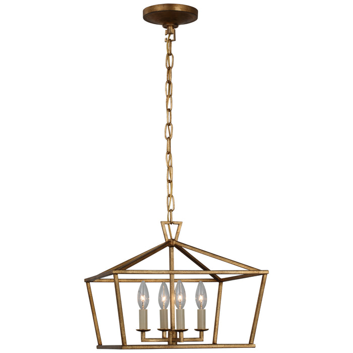Visual Comfort Signature CHC 4190GI Four Light Semi-Flush Mount, Gilded Iron