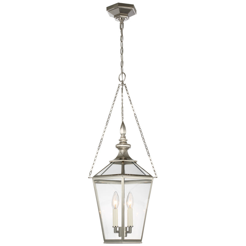 Visual Comfort Signature CHC 5410PN-CG LED Lantern, Polished Nickel