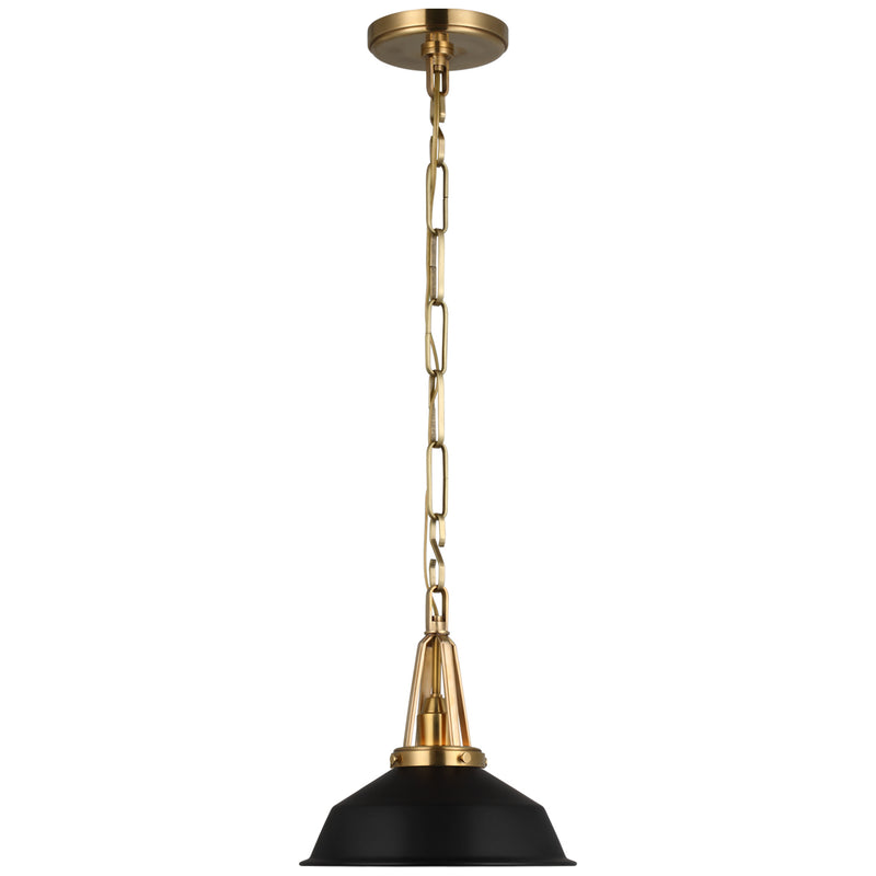 Visual Comfort Signature CHC 5460AB-BLK LED Pendant, Antique-Burnished Brass