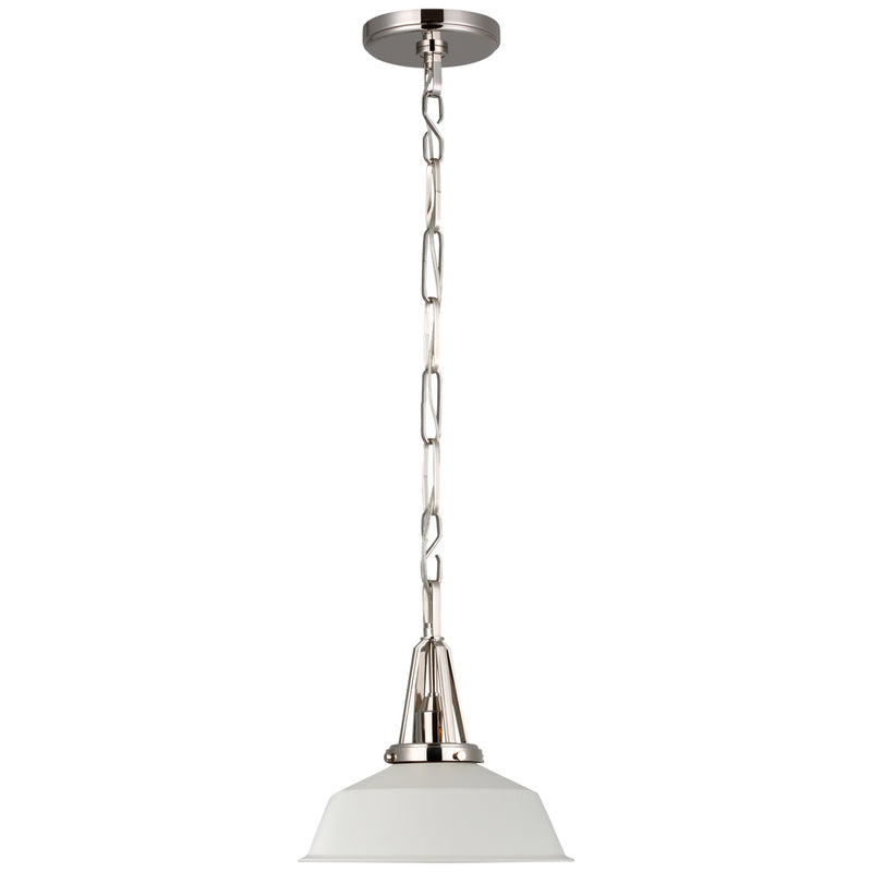 Visual Comfort Signature CHC 5460PN-WHT LED Pendant, Polished Nickel