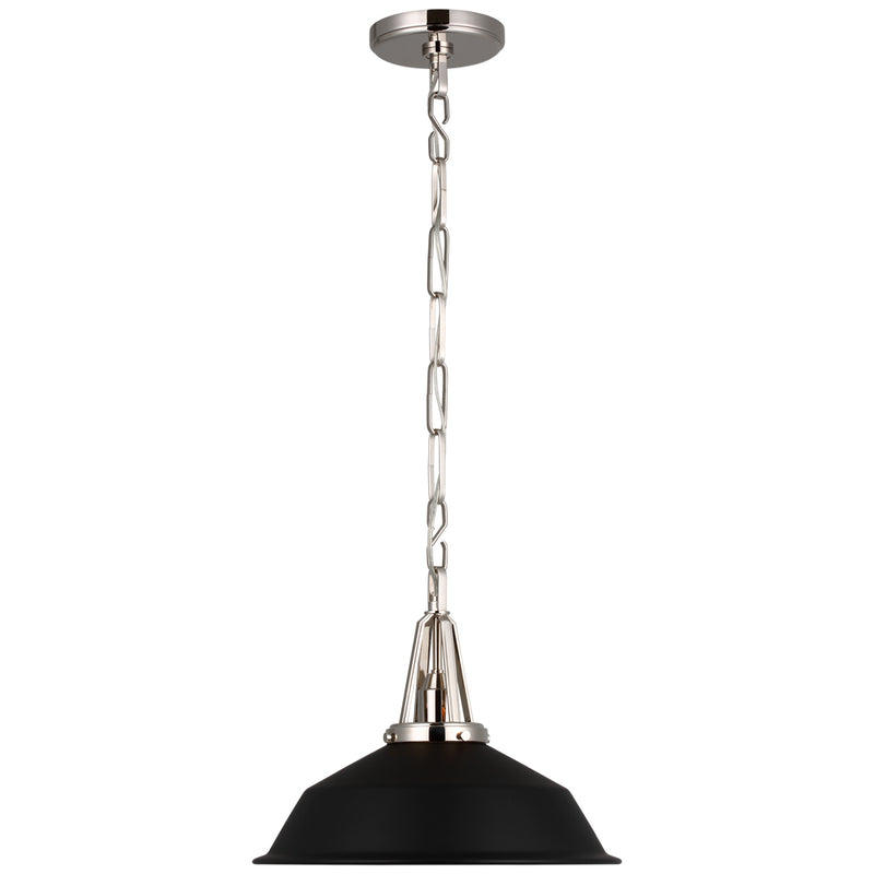 Visual Comfort Signature CHC 5461PN-BLK LED Pendant, Polished Nickel