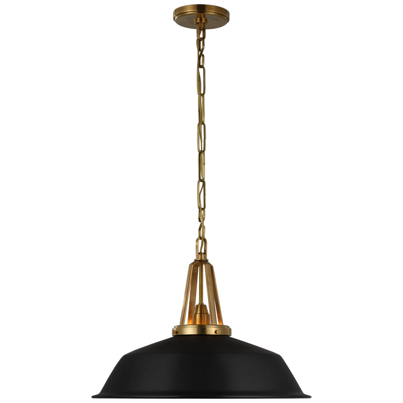 Visual Comfort Signature CHC 5462AB-BLK LED Pendant, Antique-Burnished Brass