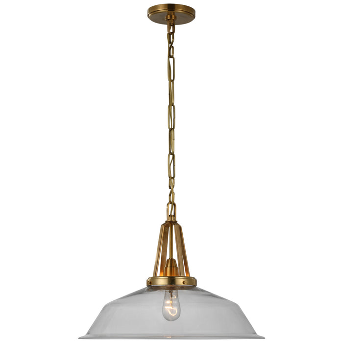 Visual Comfort Signature CHC 5462AB-CG LED Pendant, Antique-Burnished Brass