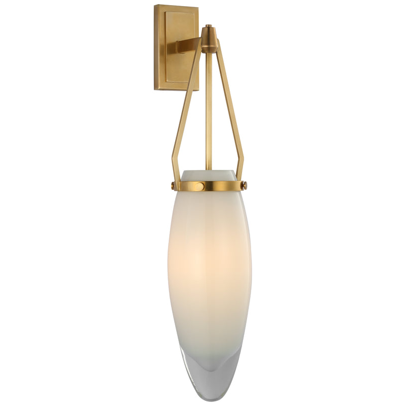 Visual Comfort Signature CHD 2420AB-WG LED Wall Sconce, Antique-Burnished Brass