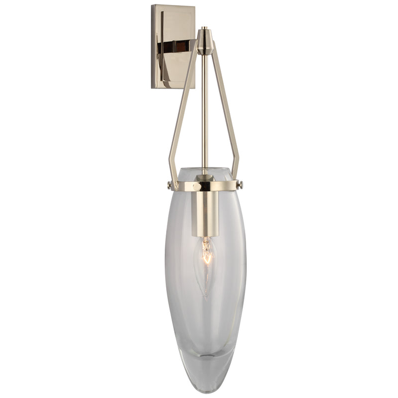 Visual Comfort Signature CHD 2420PN-CG LED Wall Sconce, Polished Nickel