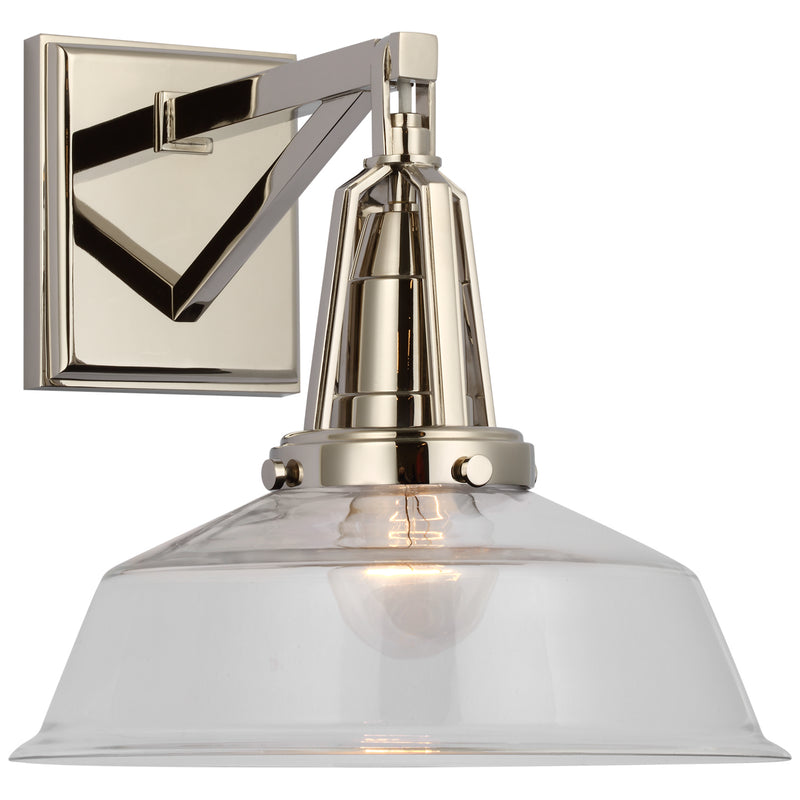 Visual Comfort Signature CHD 2455PN-CG LED Wall Sconce, Polished Nickel