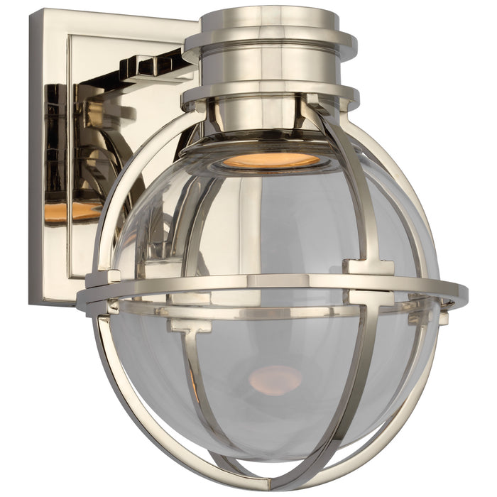 Visual Comfort Signature CHD 2480PN-CG LED Wall Sconce, Polished Nickel
