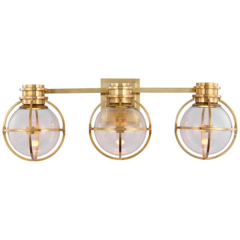 Visual Comfort Signature CHD 2483AB-CG LED Wall Sconce, Antique-Burnished Brass