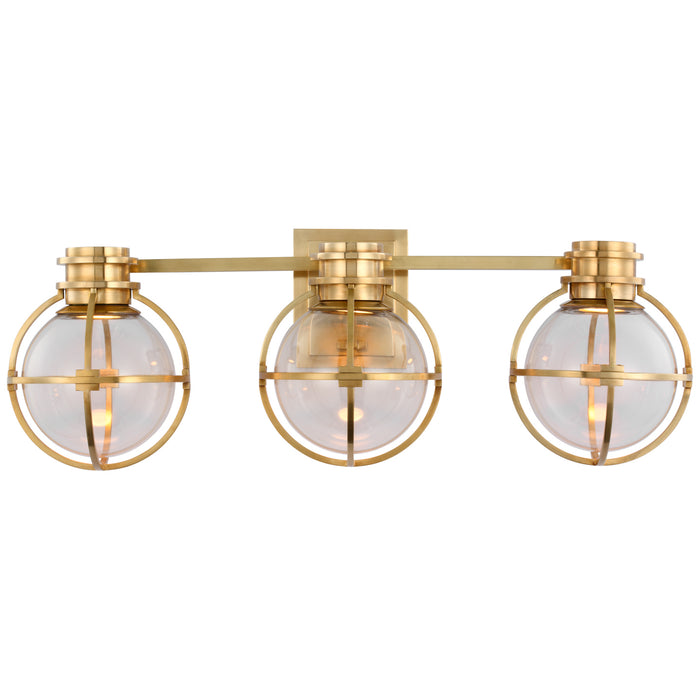 Visual Comfort Signature CHD 2483AB-CG LED Wall Sconce, Antique-Burnished Brass