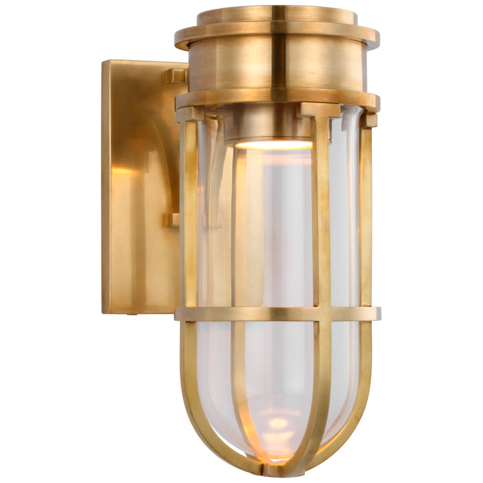 Visual Comfort Signature CHD 2485AB-CG LED Wall Sconce, Antique-Burnished Brass
