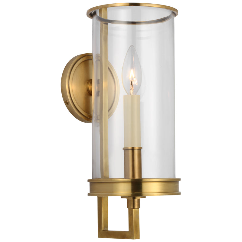 Visual Comfort Signature CHD 2610AB-CG LED Wall Sconce, Antique-Burnished Brass
