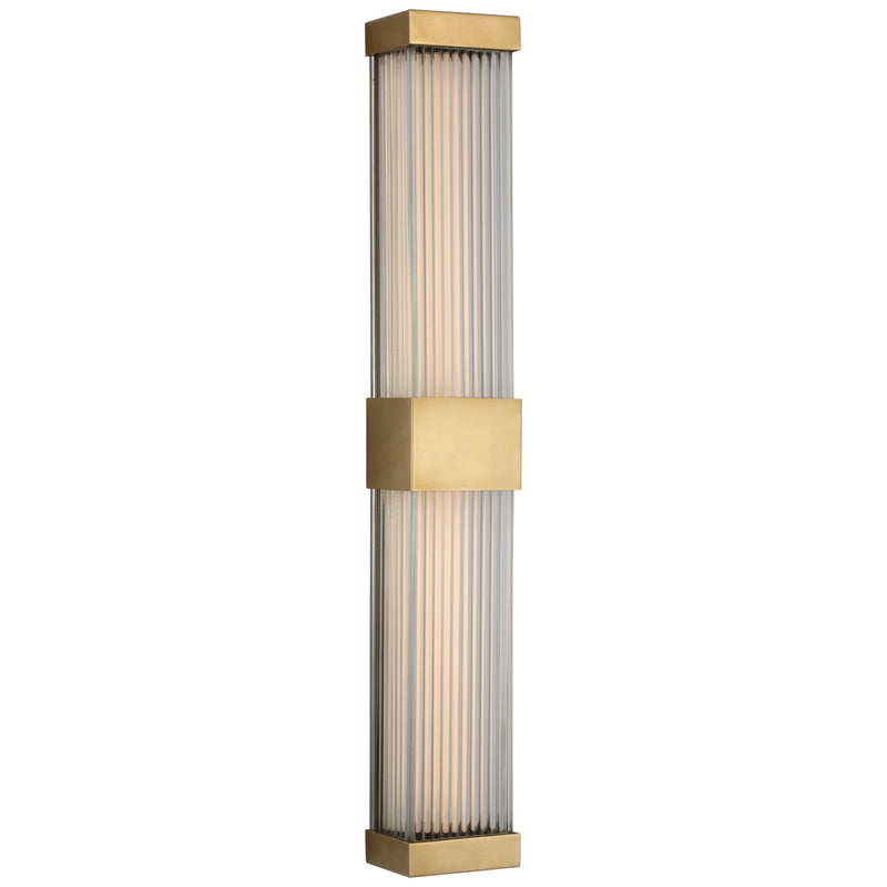 Visual Comfort Signature CHD 2735AB-CG LED Wall Sconce, Antique-Burnished Brass