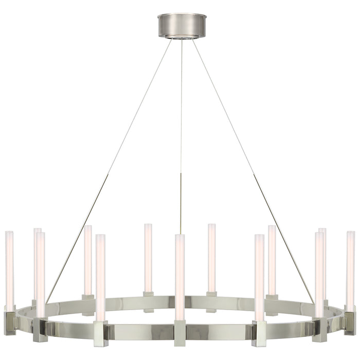 Visual Comfort Signature IKF 5362PN-WG LED Chandelier, Polished Nickel