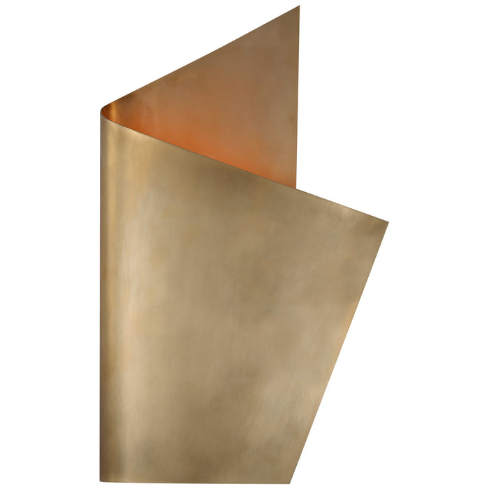 Visual Comfort Signature KW 2633AB LED Wall Sconce, Antique-Burnished Brass